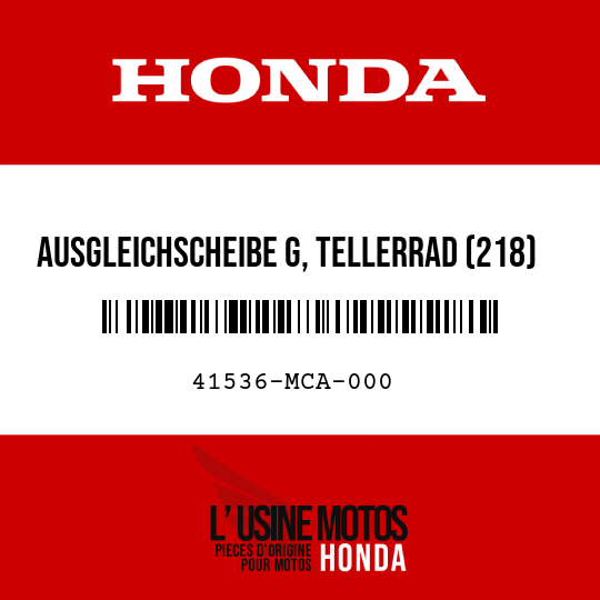 image de 41536-MCA-000 AUSGLEICHSCHEIBE G, TELLERRAD (218)