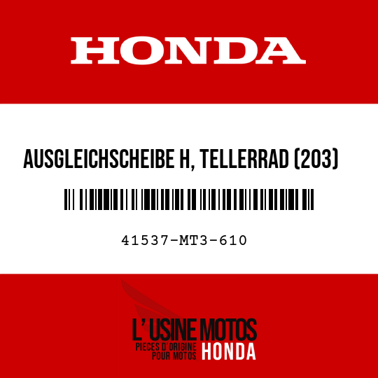 image de 41537-MT3-610 AUSGLEICHSCHEIBE H, TELLERRAD (203)