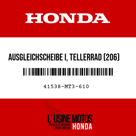 image de 41538-MT3-610 AUSGLEICHSCHEIBE I, TELLERRAD (206)