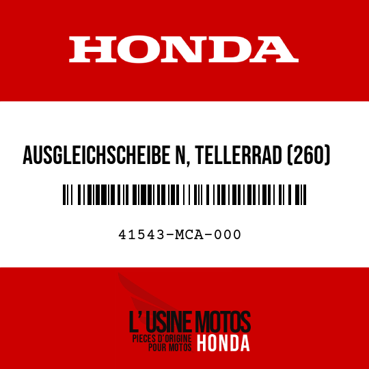 image de 41543-MCA-000 AUSGLEICHSCHEIBE N, TELLERRAD (260)