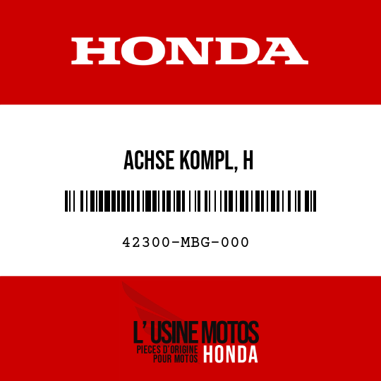 image de 42300-MBG-000 ACHSE KOMPL, H