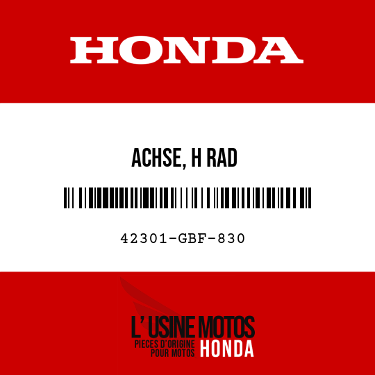 image de 42301-GBF-830 ACHSE, H RAD