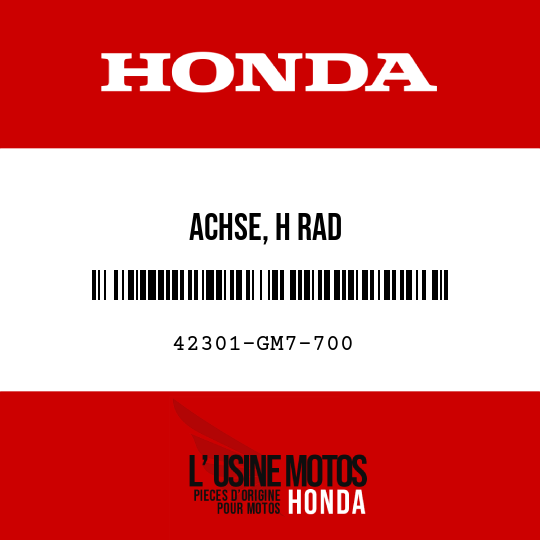 image de 42301-GM7-700 ACHSE, H RAD