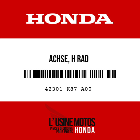 image de 42301-K87-A00 ACHSE, H RAD