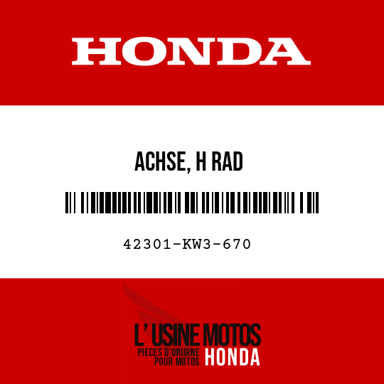 image de 42301-KW3-670 ACHSE, H RAD