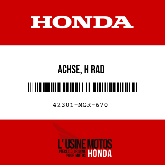 image de 42301-MGR-670 ACHSE, H RAD