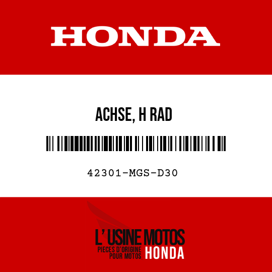 image de 42301-MGS-D30 ACHSE, H RAD