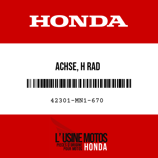 image de 42301-MN1-670 ACHSE, H RAD