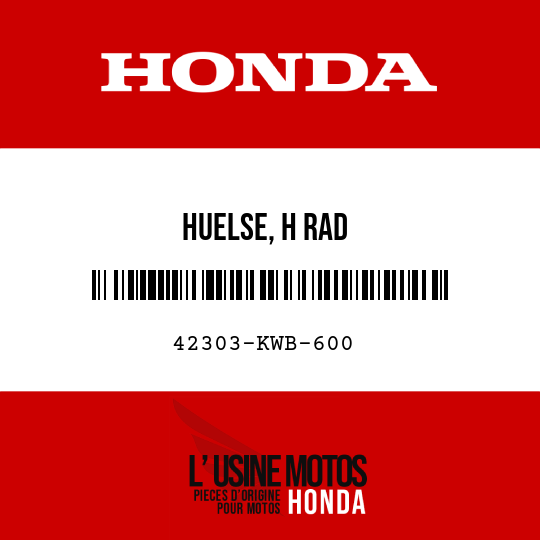 image de 42303-KWB-600 HUELSE, H RAD
