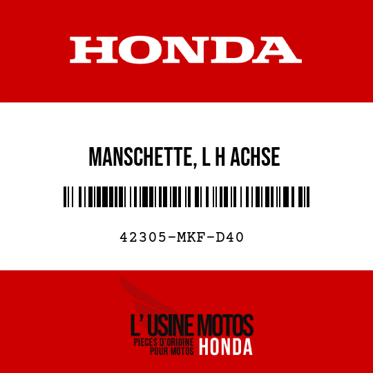 image de 42305-MKF-D40 MANSCHETTE, L H ACHSE
