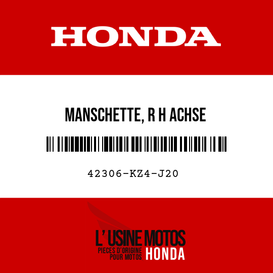 image de 42306-KZ4-J20 MANSCHETTE, R H ACHSE
