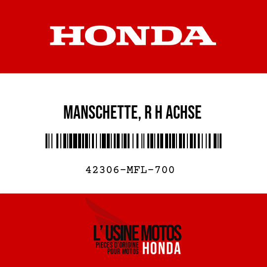 image de 42306-MFL-700 MANSCHETTE, R H ACHSE