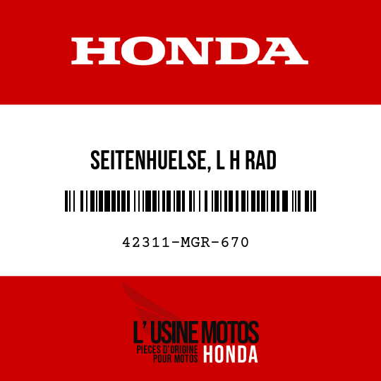 image de 42311-MGR-670 SEITENHUELSE, L H RAD