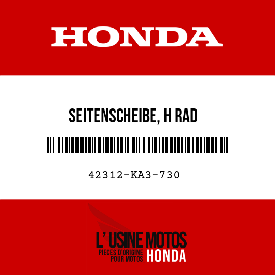 image de 42312-KA3-730 SEITENSCHEIBE, H RAD