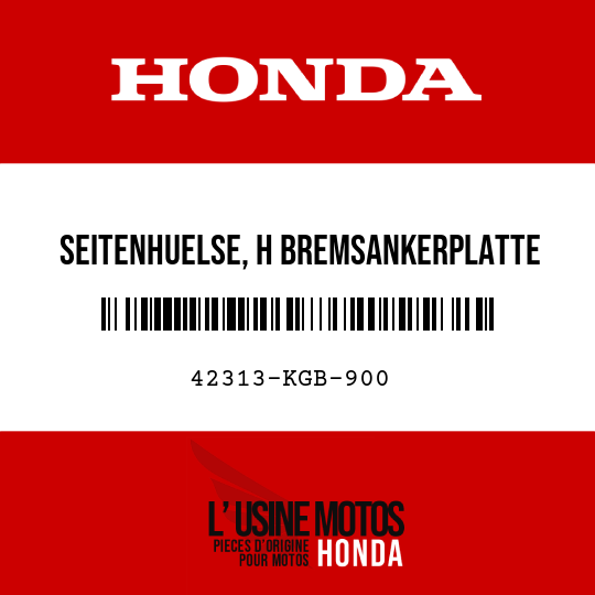 image de 42313-KGB-900 SEITENHUELSE, H BREMSANKERPLATTE
