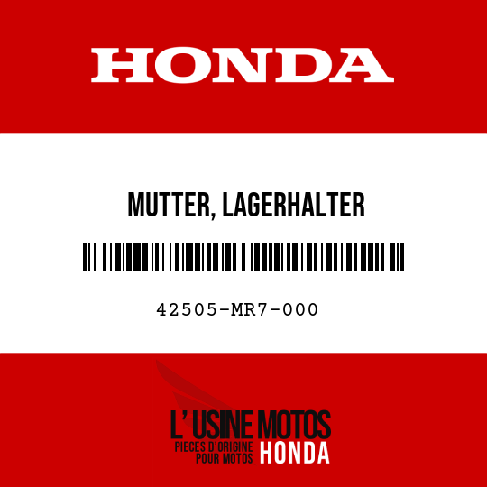image de 42505-MR7-000 MUTTER, LAGERHALTER
