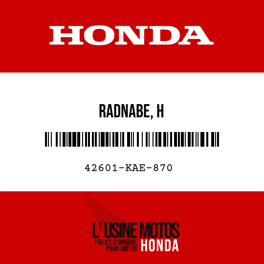 image de 42601-KAE-870 RADNABE, H