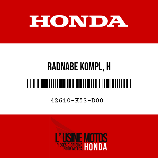 image de 42610-K53-D00 RADNABE KOMPL, H