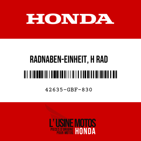 image de 42635-GBF-830 RADNABEN-EINHEIT, H RAD