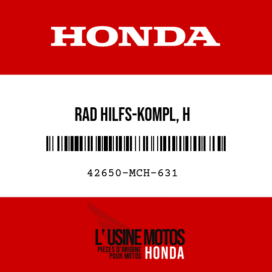 image de 42650-MCH-631 RAD HILFS-KOMPL, H