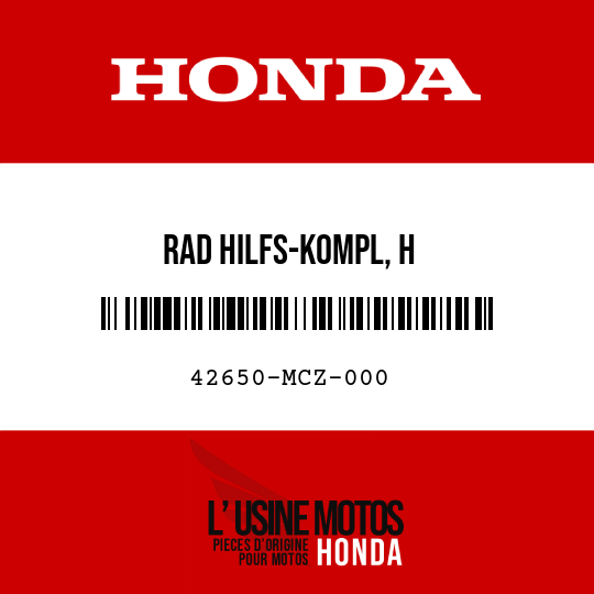 image de 42650-MCZ-000 RAD HILFS-KOMPL, H