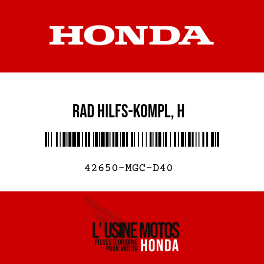 image de 42650-MGC-D40 RAD HILFS-KOMPL, H