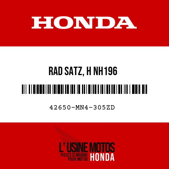 image de 42650-MN4-305ZD RAD SATZ, H NH196 