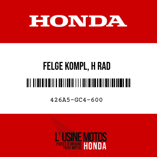 image de 426A5-GC4-600 FELGE KOMPL, H RAD