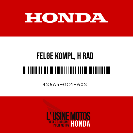 image de 426A5-GC4-602 FELGE KOMPL, H RAD