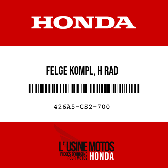 image de 426A5-GS2-700 FELGE KOMPL, H RAD