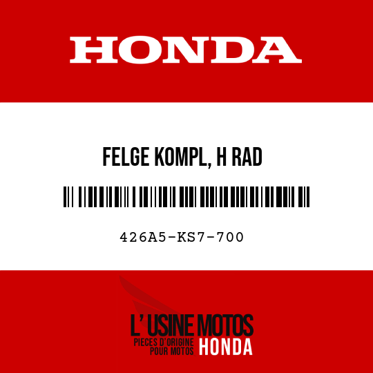 image de 426A5-KS7-700 FELGE KOMPL, H RAD