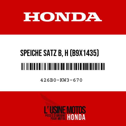 image de 426B0-KW3-670 SPEICHE SATZ B, H (B9X1435)