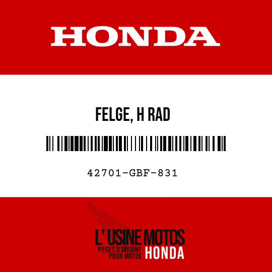 image de 42701-GBF-831 FELGE, H RAD