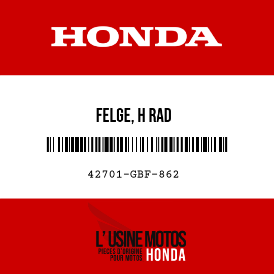 image de 42701-GBF-862 FELGE, H RAD