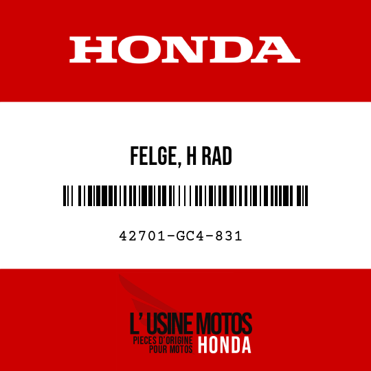 image de 42701-GC4-831 FELGE, H RAD