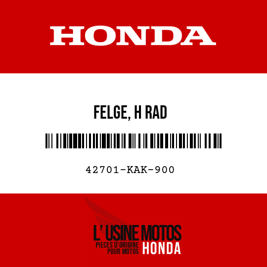 image de 42701-KAK-900 FELGE, H RAD