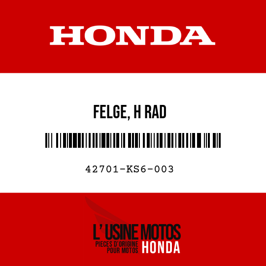 image de 42701-KS6-003 FELGE, H RAD