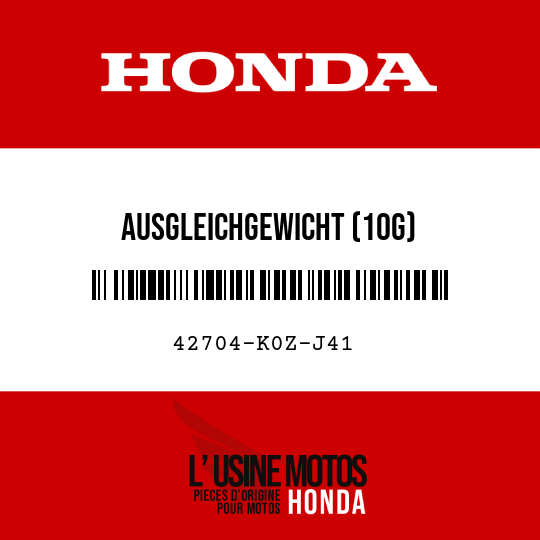 image de 42704-K0Z-J41 AUSGLEICHGEWICHT (10G)
