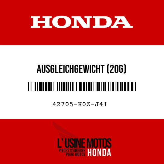 image de 42705-K0Z-J41 AUSGLEICHGEWICHT (20G)
