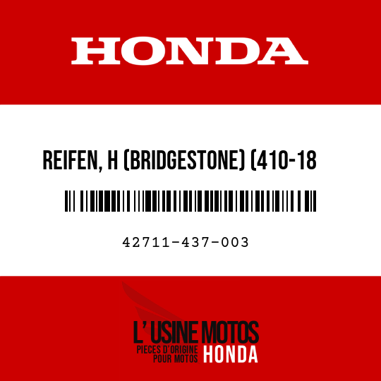 image de 42711-437-003 REIFEN, H (BRIDGESTONE) (410-18 4PR/59P)