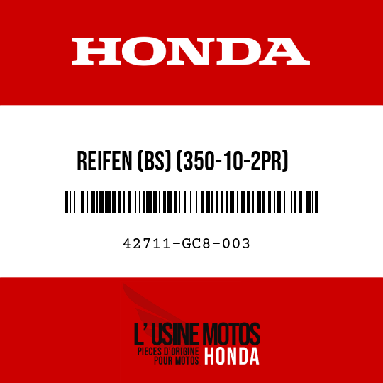 image de 42711-GC8-003 REIFEN (BS) (350-10-2PR)