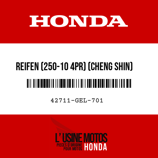 image de 42711-GEL-701 REIFEN (250-10 4PR) (CHENG SHIN)