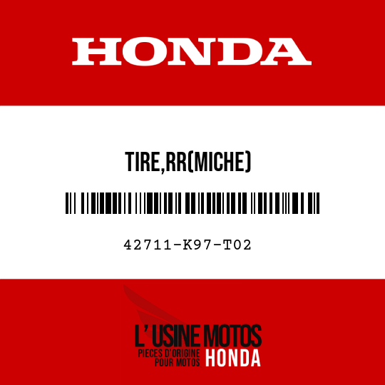image de 42711-K97-T02 TIRE,RR(MICHE)