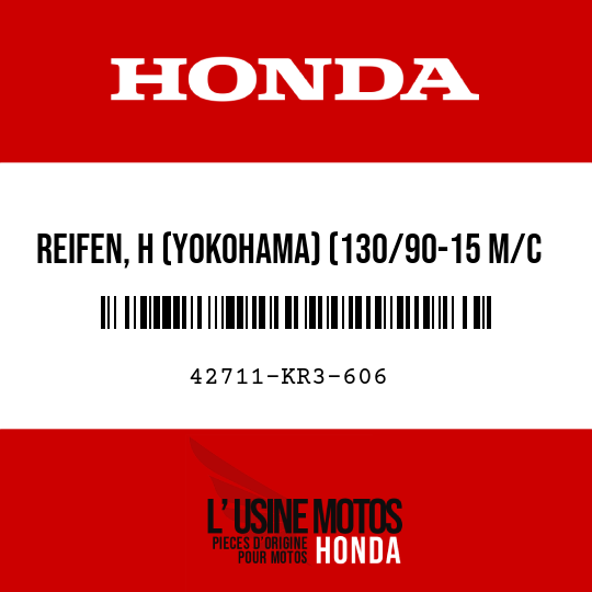 image de 42711-KR3-606 REIFEN, H (YOKOHAMA) (130/90-15 M/C 66P Y-993)