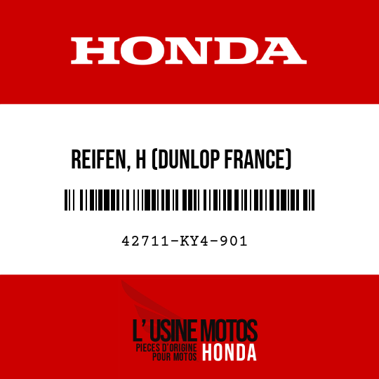 image de 42711-KY4-901 REIFEN, H (DUNLOP FRANCE) (130/70-18 63S K175)