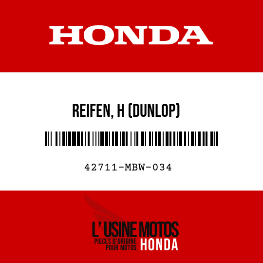 image de 42711-MBW-034 REIFEN, H (DUNLOP)
