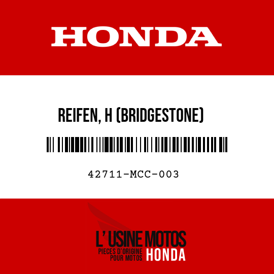 image de 42711-MCC-003 REIFEN, H (BRIDGESTONE) (180/55ZR17)