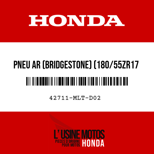 image de 42711-MLT-D02 PNEU AR (BRIDGESTONE) (180/55ZR17 M/C 73W)
