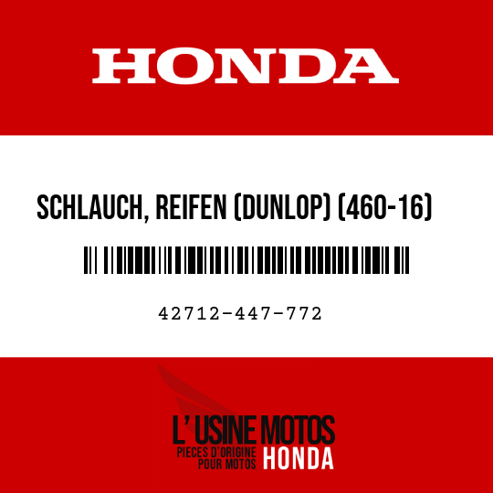 image de 42712-447-772 SCHLAUCH, REIFEN (DUNLOP) (460-16)