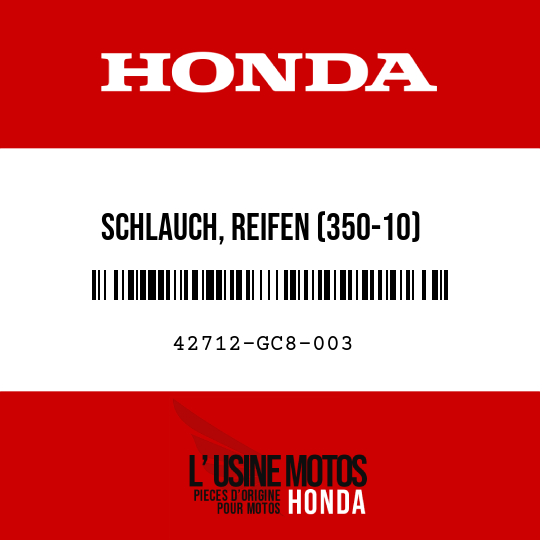 image de 42712-GC8-003 SCHLAUCH, REIFEN (350-10) (BRIDGESTONE)